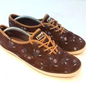 KEDS | Women's Floral Canvas Shoes Brown Size 7